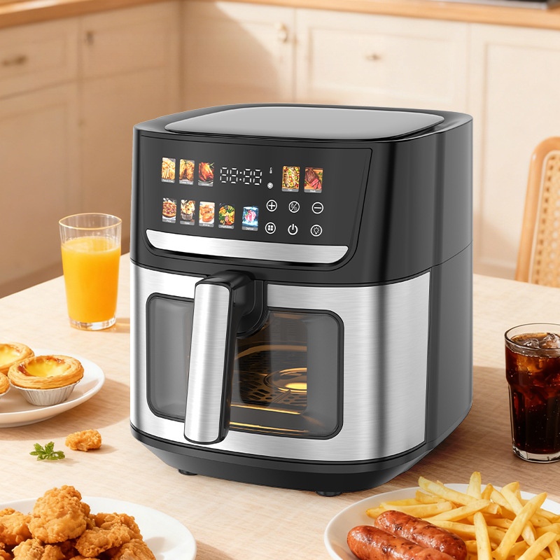 High Power Fast Heating Intelligent air Fryer Multifunctional Fully Automatic Electric Fryer for Frying French Fries and Chicken
