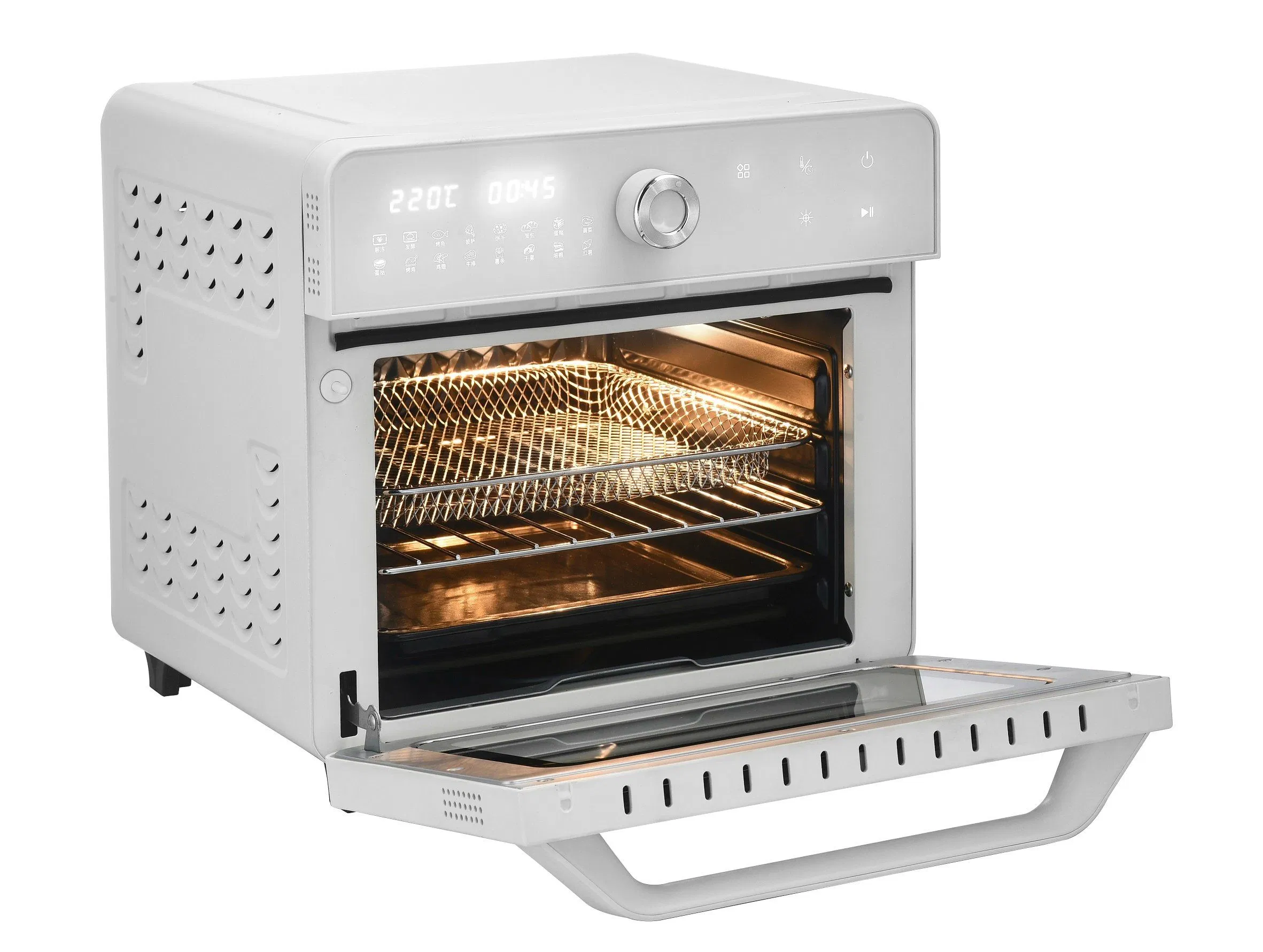 Home Kitchen Appliance 1400W Large Touch Control Chicken Rotisserie Bakery Digital Air Fryer