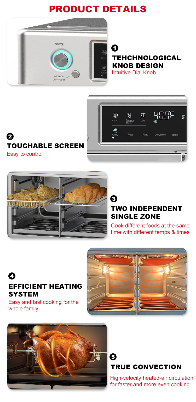 Dual Air Fryer Oven Detail 4