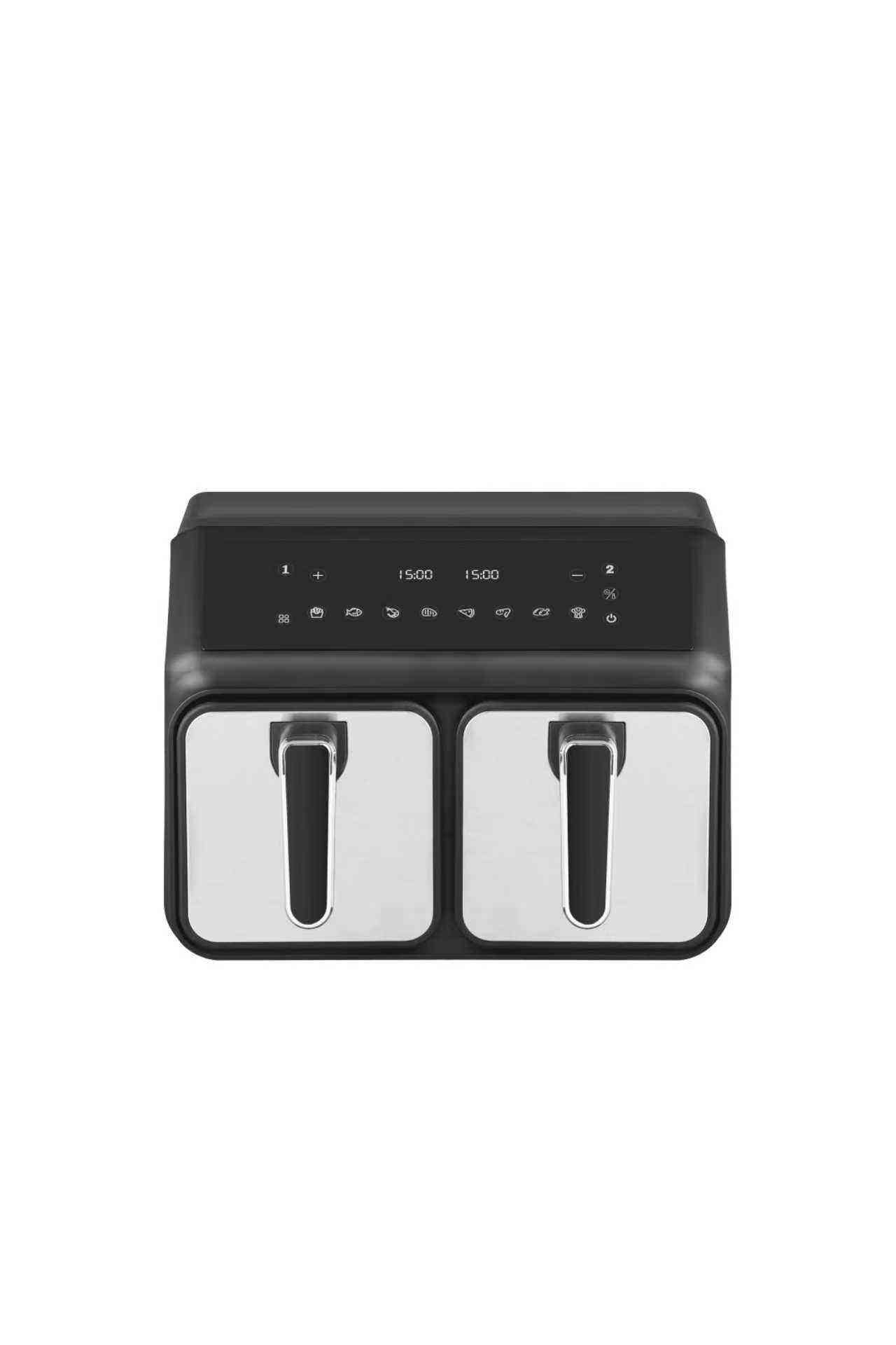 Factory Wholesale Square Modern Double Basket 4.0L+4.0L Electric Oil-Free Energy-Saving Air Fryer for Household Use