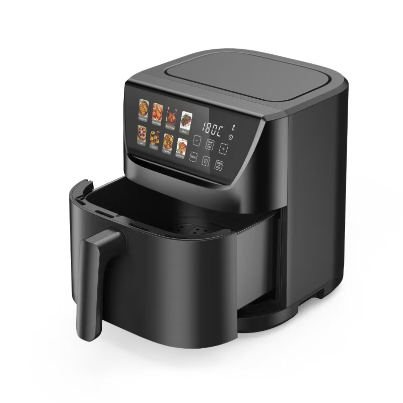 5 Liter Tuya App Remote Control Colorful TFT LED Screen Freidora De Aire Matte Black Digital 4L 6L 5L Smart Wifi Air Fryer