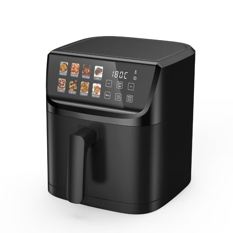 5 Liter Tuya App Remote Control Colorful TFT LED Screen Freidora De Aire Matte Black Digital 4L 6L 5L Smart Wifi Air Fryer