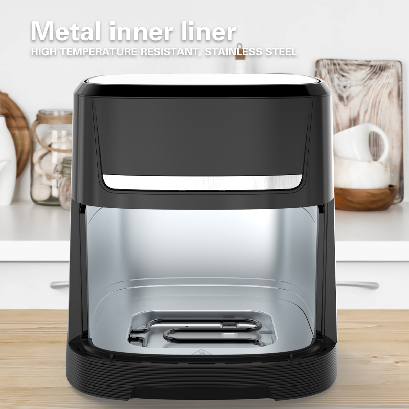 New 10L Electric Digital Stainless Steel Square Air Fryer Space-Saving Oilless Nonstick Coating Energy Saving Fast Household