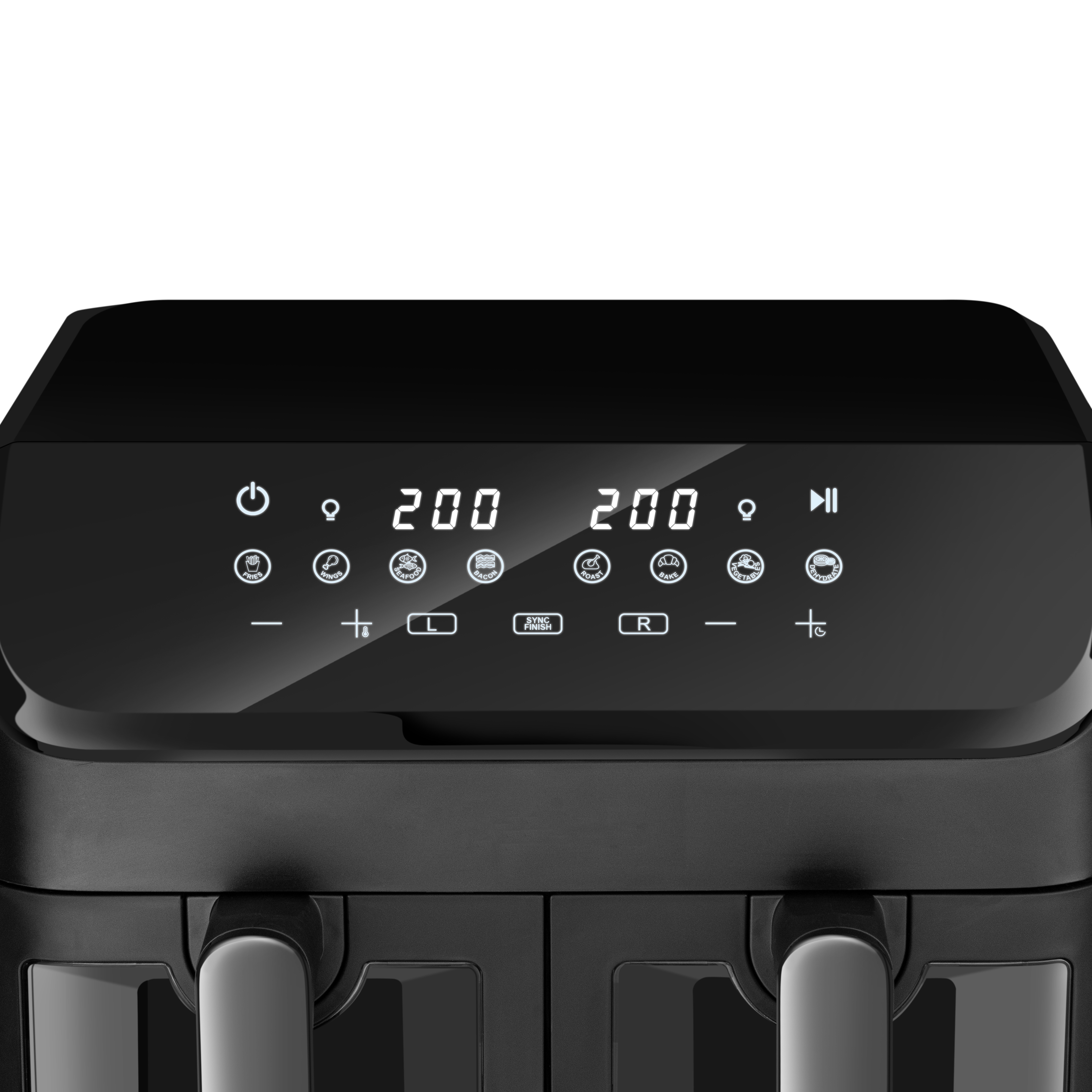 High Quality Oil-free Visual Window Fryer 4.5L*2 New Multifunctional Double air Fryer square Dual Air Fryer Oven