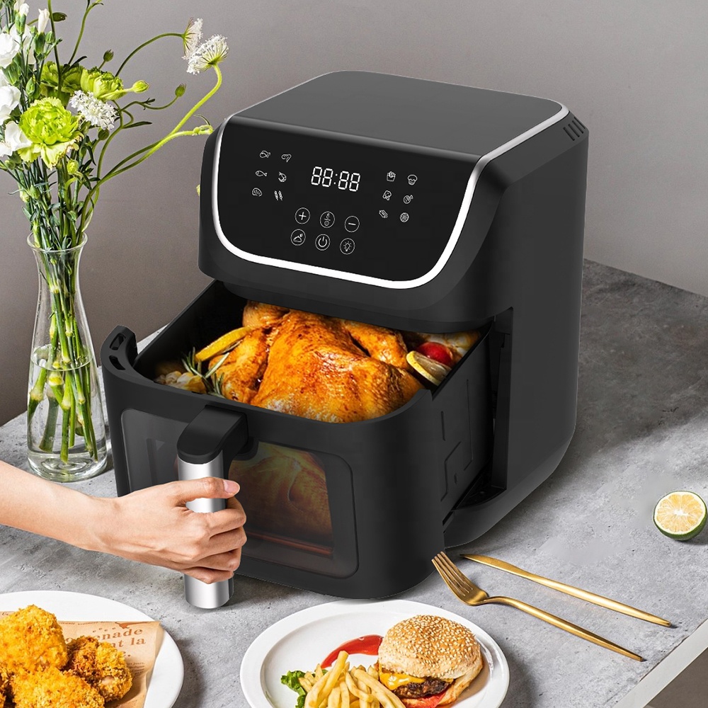 Dual Heating Element Visible Window Touch Screen Fast Cooking 7L Digital Air Fryer