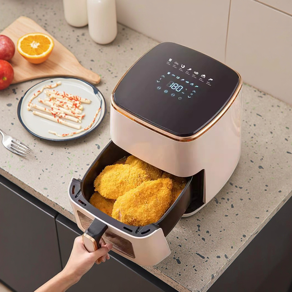 5.5L Multifunctional Modern Air Fryer Digital Controlled Household Cooker LCD Display