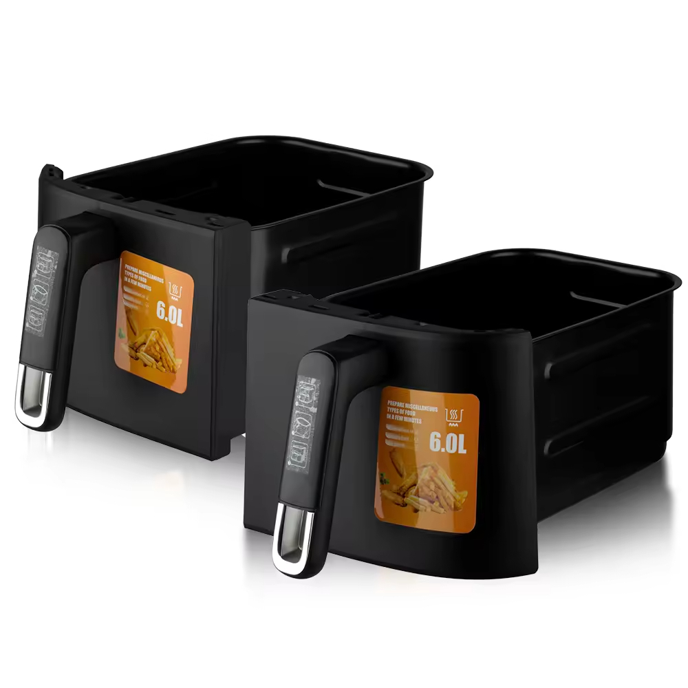 12L Multifunctional Healthy Oil Free Dual Baskets Digital Air Fryer Oven Electric Smart Air Fryer With 2 Independent Baskets