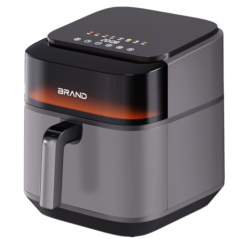 Family Size 7L Smart Steam Air Fryer Nonstick Square Basket 8-Preset Air Frying Reheating Dishwasher-Safe Kitchen