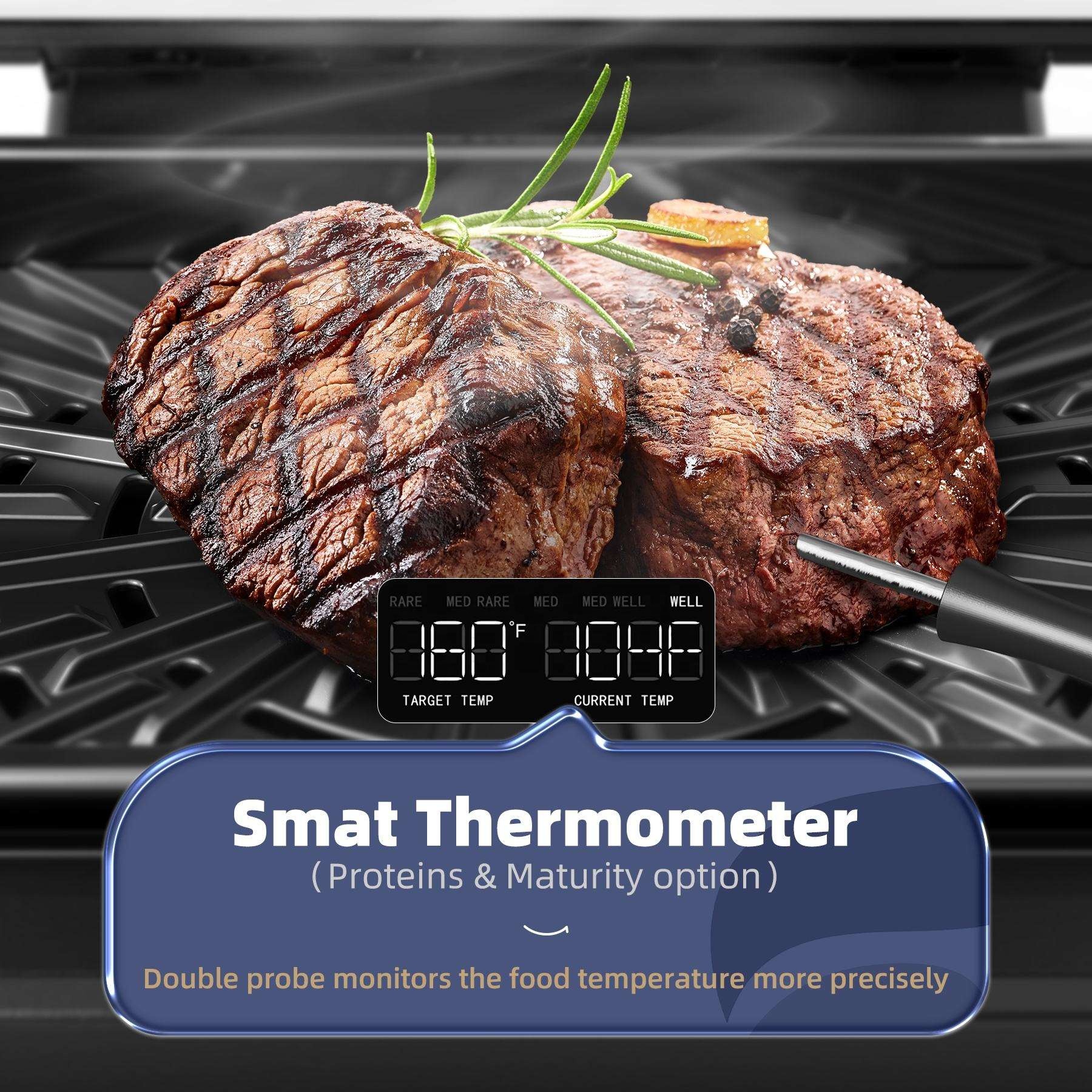 Smart Home Appliances OEM All in 1 Visible Stainless Steel Digital Oil Free air Fryer Electric Wifi Oven for Kitchen