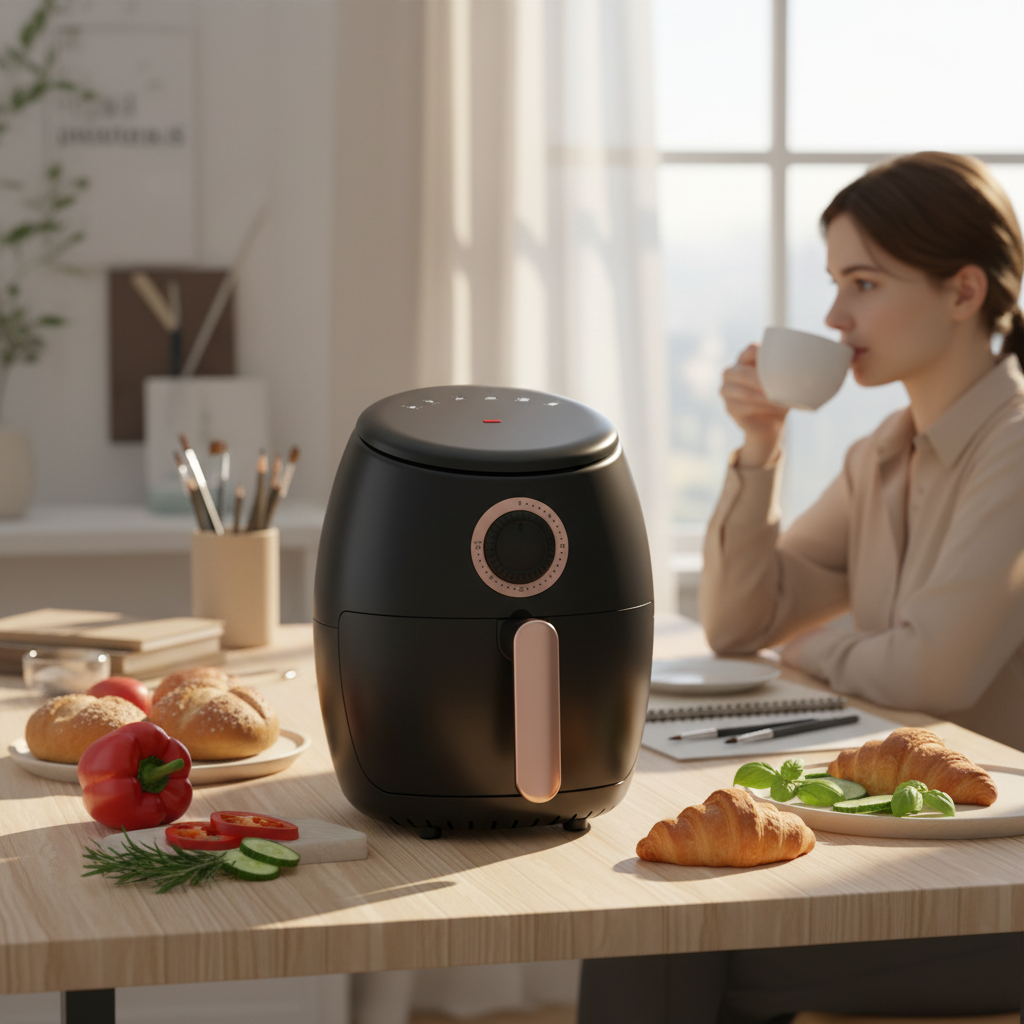 Electric Classic Mechanical Air Fryer 2L Mini Oil-Free Baking Rapid Heating Energy Saving High Quality Household
