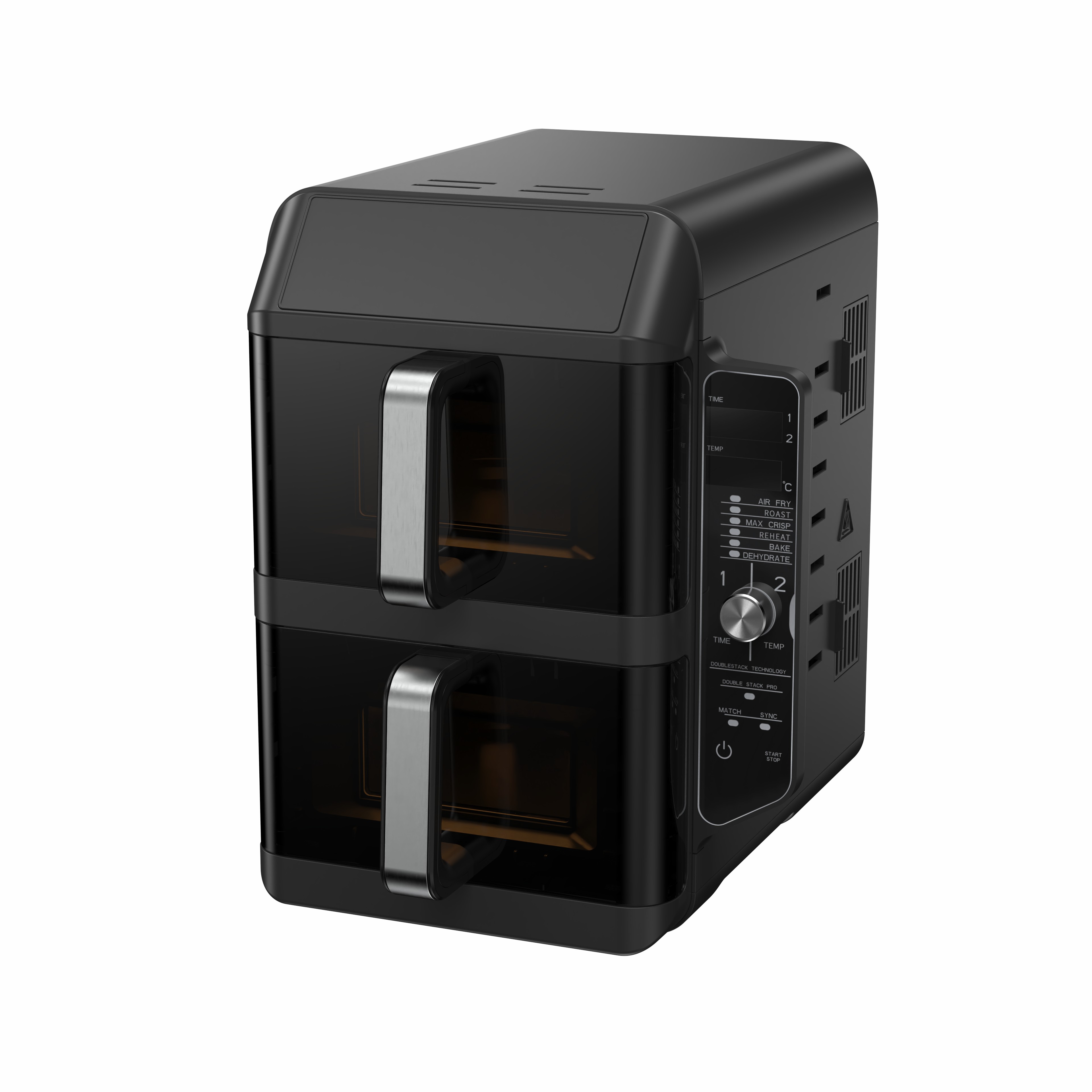 2026 New Model Dual Basket Air Fryer 11.2L Large Capacity High Quality Visual Window Electric Power LCD Display Fry Hot Selling