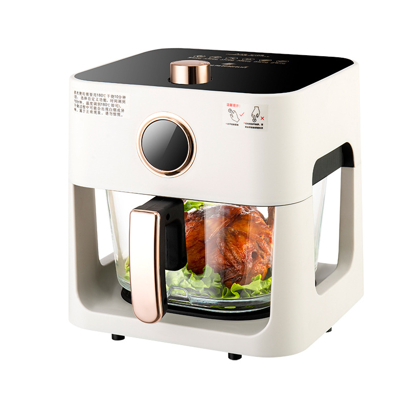 New Design Glass View Air Fryer 4 L Capacity 1200W High-Speed Cooking Precise Temperature Control Smart Touch Panel Air Fryer