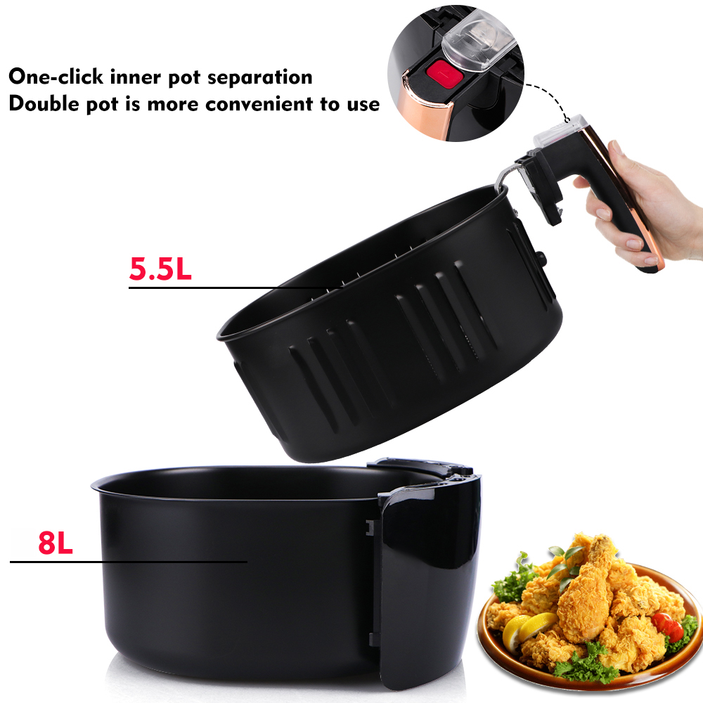 New High Speed Easy Clean 8L Electric Power Air Fryer Wholesale Factory Direct Selling Home Appliance
