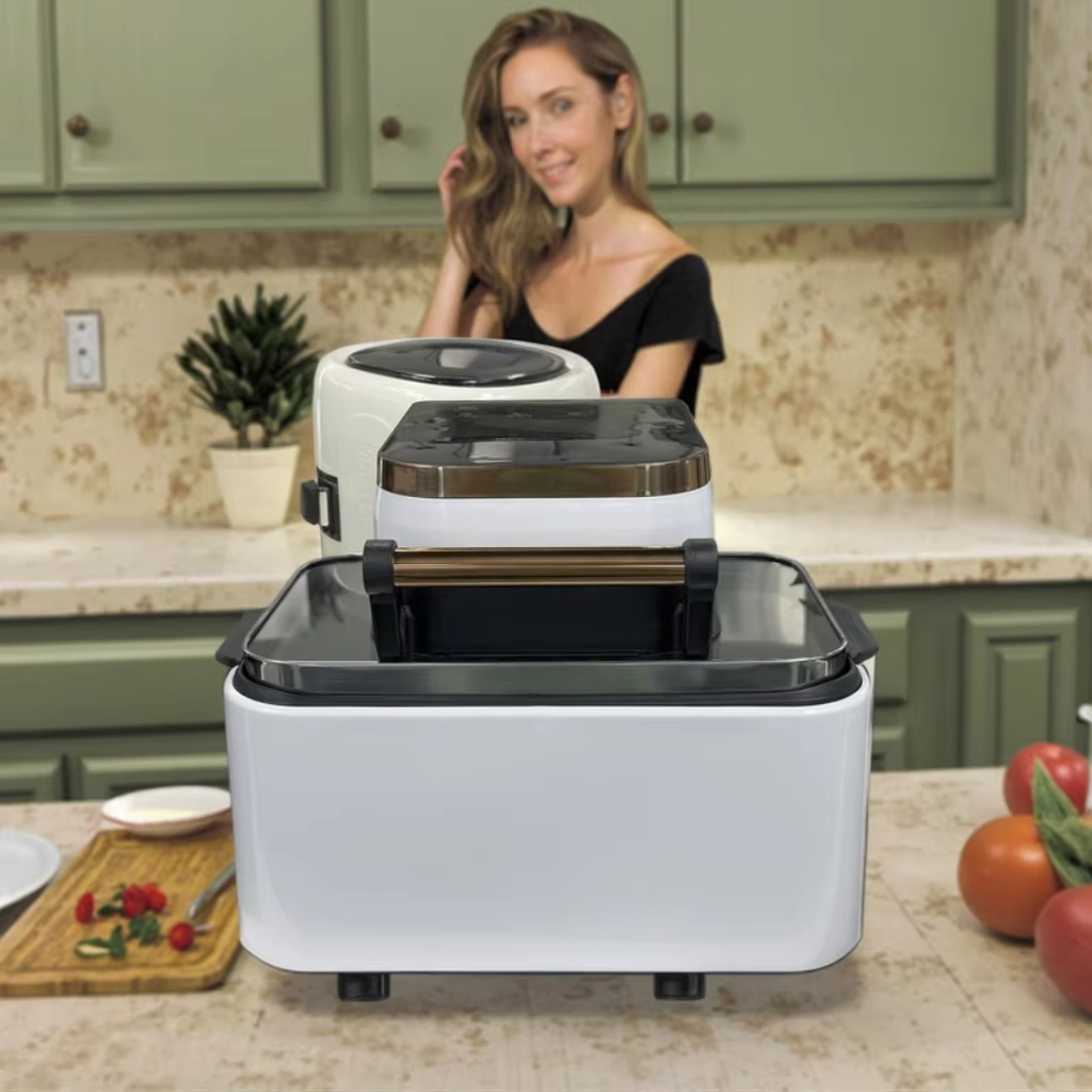 5L Compact Design Electric Hot Air Fryer Manual Knob Control Low Fat Baking Electric Air Fryer Oven