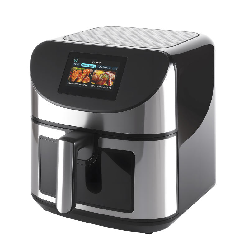 2026 New Design Factory Air Fryer TFT Display Wifi 6L/8L Smart Touch Screen With Window Nonstick Deep Air Fryer Electric Fryer