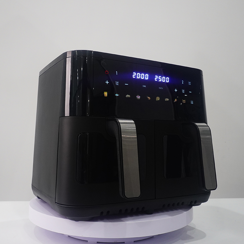 Dual Air Fryer with Two Baskets Independent Cooking Zones Large Capacity 10L Air Fryer for Family Use KA23063