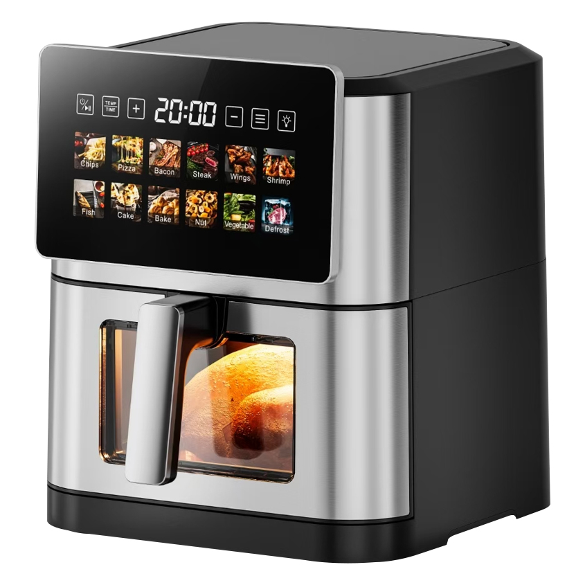 NEW High Quality Multifunctional Food 8L Oil Free Digital Air Fryer Touch Screen Stainless Steel Smart Air Fryer Oven