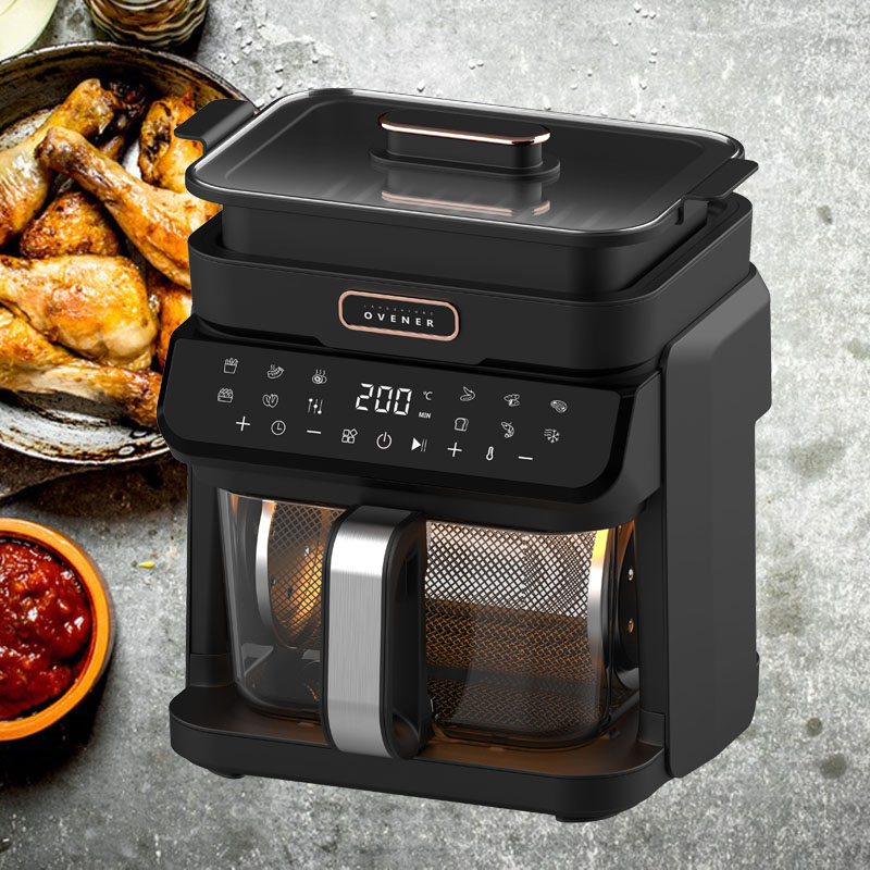 2 In 1 Digital Control Visual Air Fryer With Grill Pan
