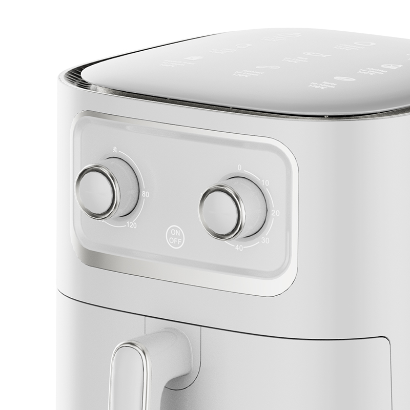 HALEY 10L Air Fryer 3200W All White Mechanical Dual Knob 360&deg; Hot Air Circulation No Oil Healthy Cooker Large Capacity OEM ODM
