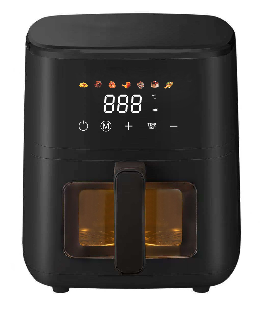 AF501D 5L Digital Electric Air Fryer with Double Basket Non-Stick PTFE Overheat Protection Energy Class a for EU Market