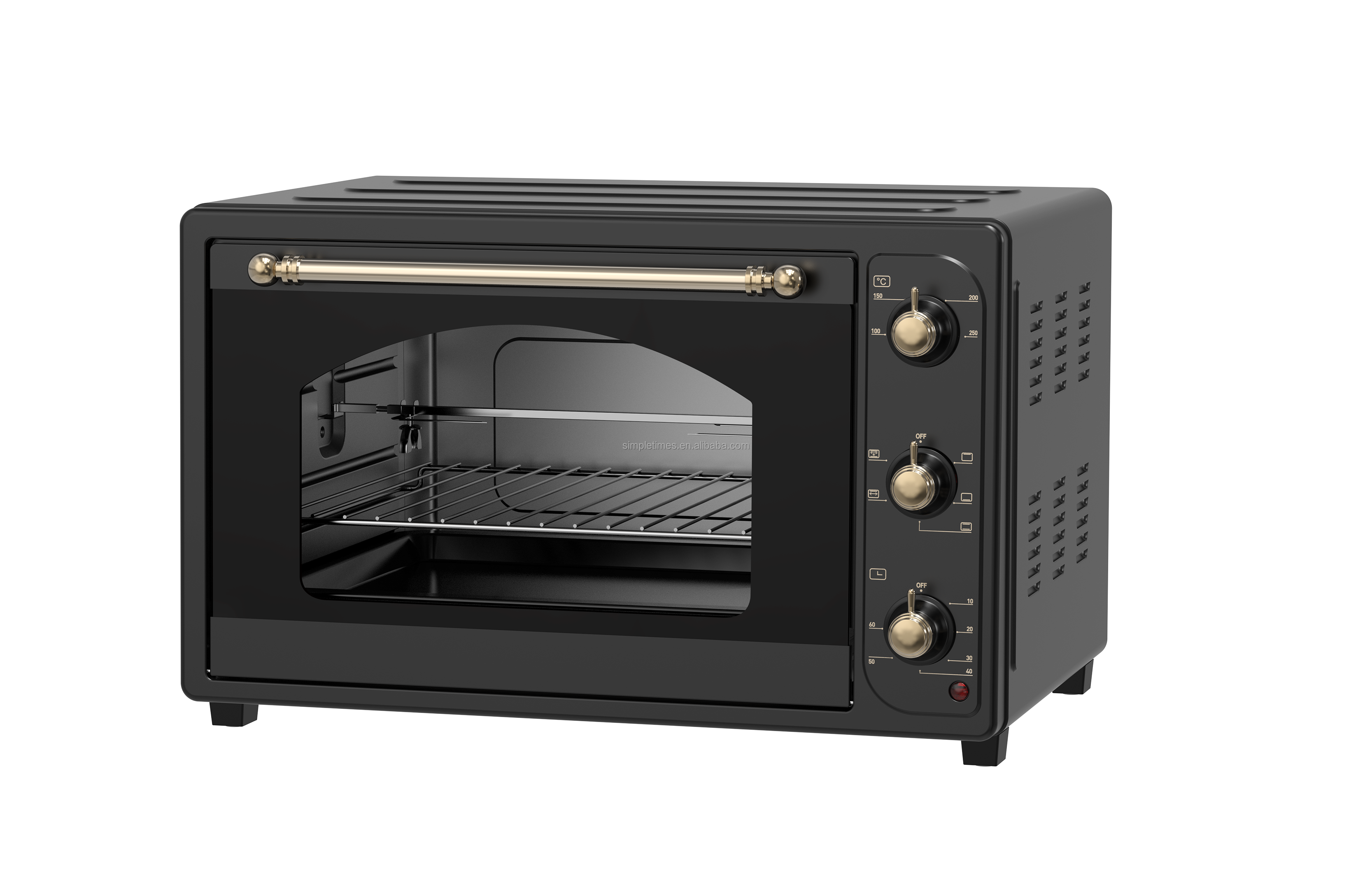 Simple Times Mechanical Air Fryer Oven Stainless Steel Air Fryer Oven Large Capacity 48 Liters Electric Oven
