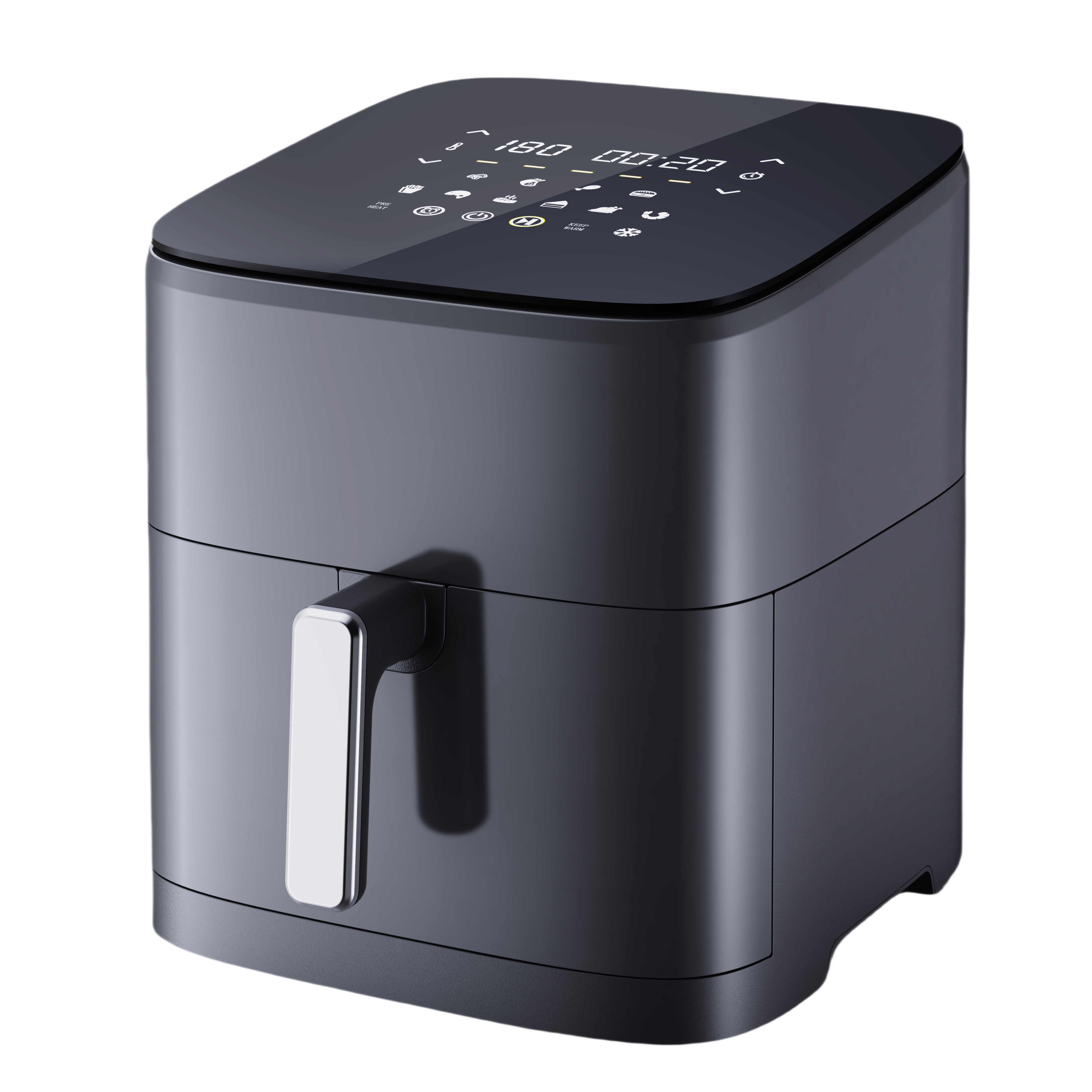 New Design Modern 1700W Touch Screen Plastic Cooking Fryer 8.5L Digital Single Basket Electric Deep Fryer Household Air Fryer