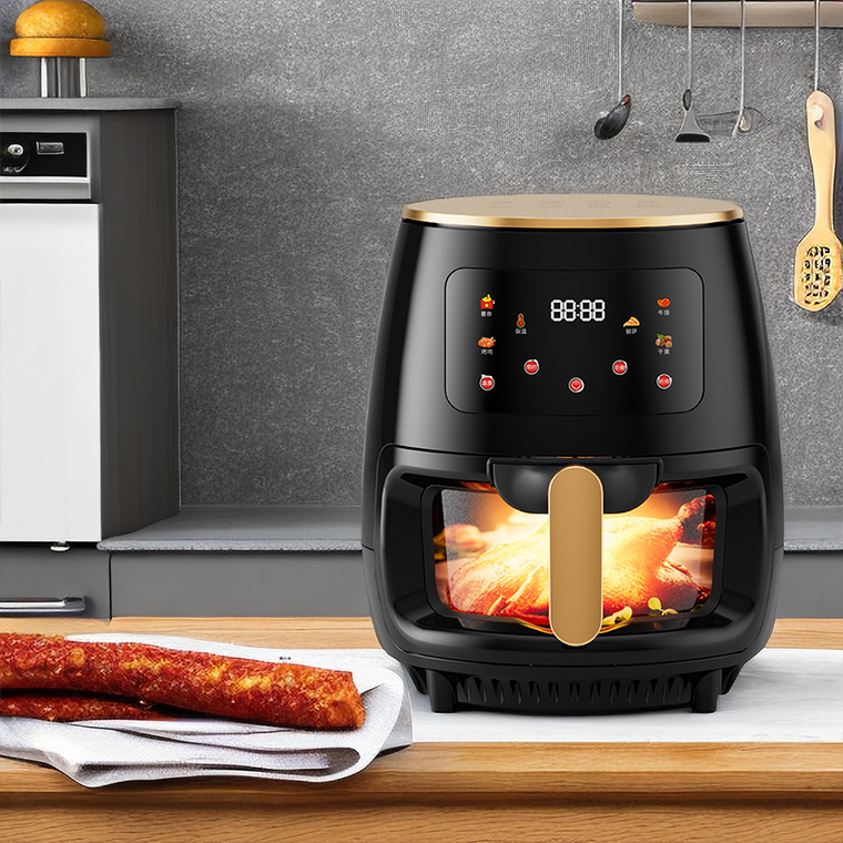 Fast Delivery Silver-Crest 1400W 4.5L 6L Capacity Digital Control Fry French Fries Air Fryer Cooker Oven