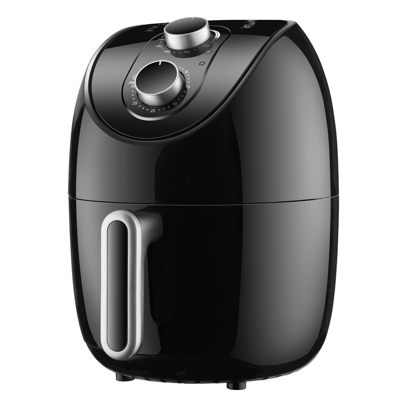 Popular Large Capacity 4L Round Air Fryer with Double Knob Mechanical Design