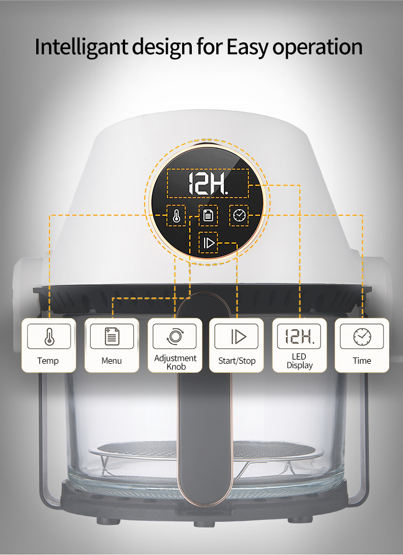 Commercial Air Fryer Digital Control Healthy French Fries Freidora De Aire Kitchen Appliances
