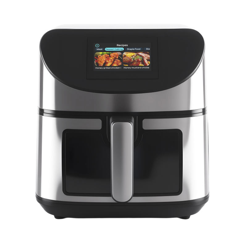 2026 New Design Factory Air Fryer TFT Display Wifi 6L/8L Smart Touch Screen With Window Nonstick Deep Air Fryer Electric Fryer