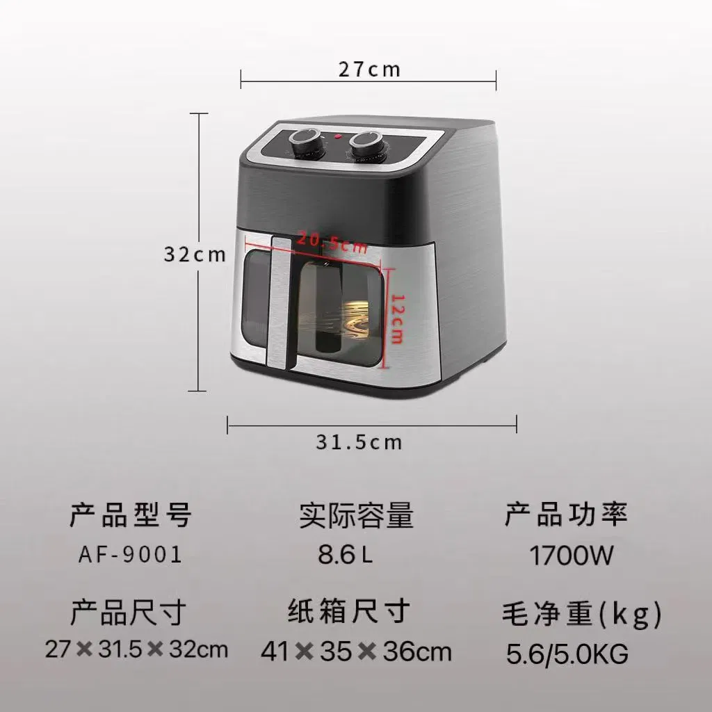 8.6L Large-Capacity Air Fryer Side View
