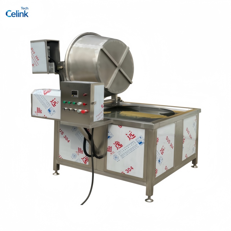 Industrial Continuity Deep Fryer For Plantain Chips Chicken Snacks Nuts Tofu Puff Continuous Fryer Steam Fryer