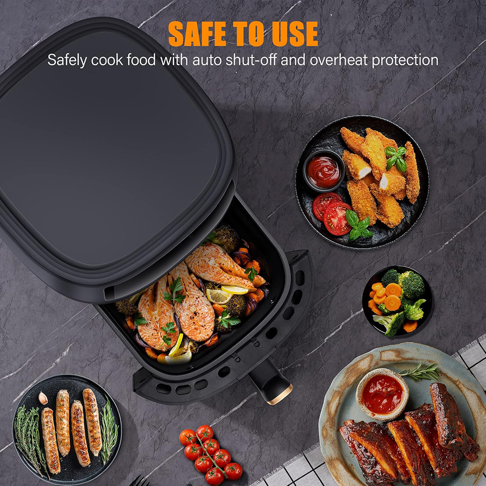 High Quality 8L Large Visible Silver Crest Air Fryer Oven Smart Digital Touch Screen for Modern Home Hotel Use for Outdoor