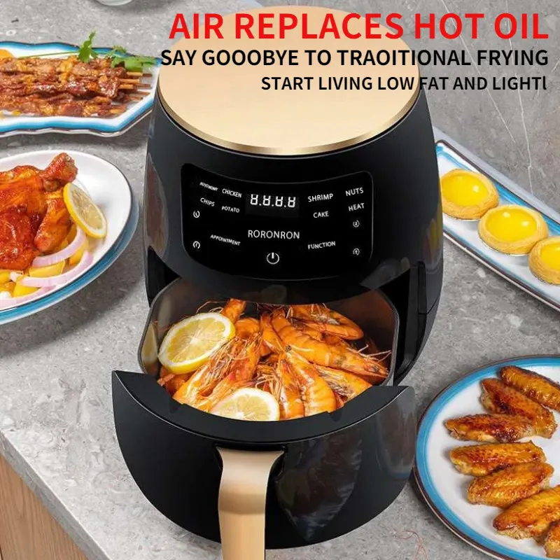 In Stock Customized 2400W 6l High-capacity Multi Functional Air Fryer Pot German Dual Digital Power Smart air Fryers