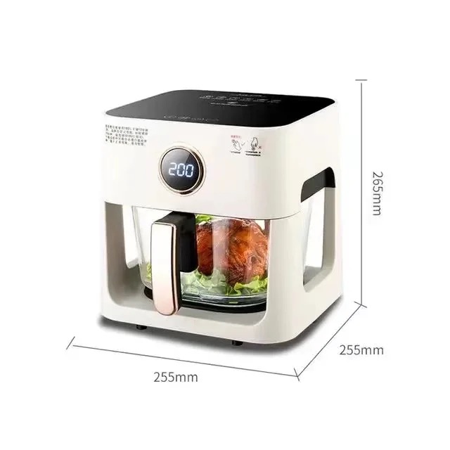 New 4.1-5L Oil-free Healthy and Non-stick High Boron Silicon Glass 1200W Modern Electric Air Fryer