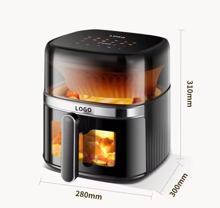 New Design 110v 220v Customize Digital Control Plastic 6L Household Electric Air Fryer Oven