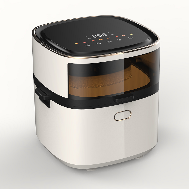Screen Touch Control CB CE 6L Basket 1400W Visible Cooking Fast Heating Digital Commercial air Fryer