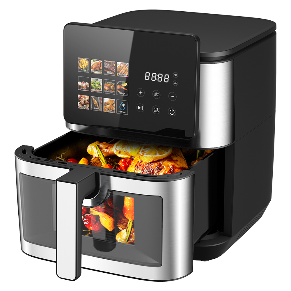 New 5L 6L 7L 8L 12L Oil Free Fryer Electric Deep Digital Rapid Air Fryer Stainless Steel, Smart air Fryer