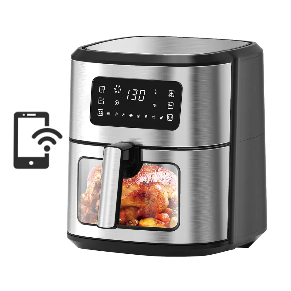 Smart 6.5L Wifi Air Fryer Digital Touch Stainless Steel Air Fryer With No Oil and Healthy Cooking