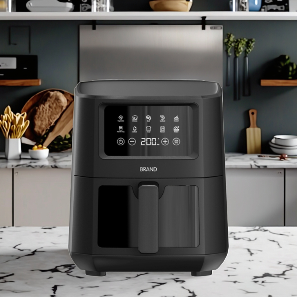 7L Large Electric Digital Control Square Air Fryer Oven Overheat Protection Automatic Oil-Free Visible Window Household Hotel