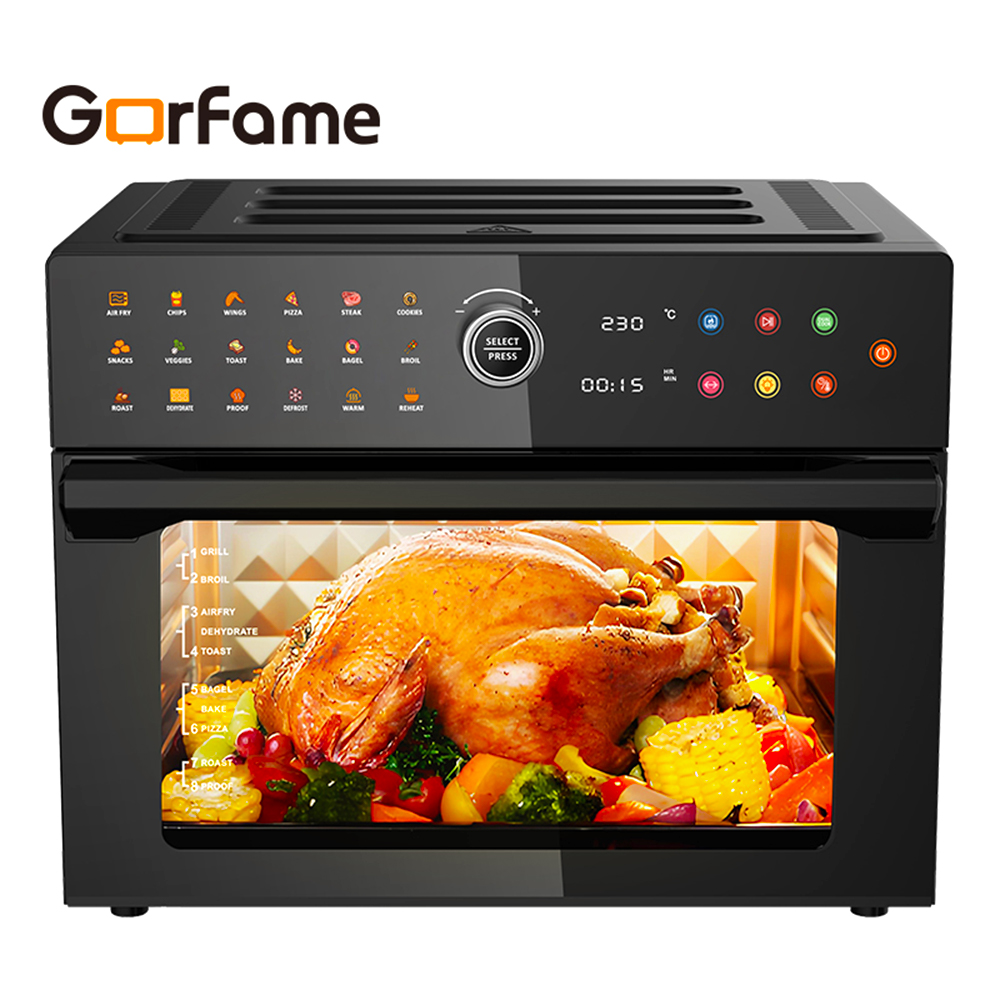 Factory Wholesale 30L Oven Electric Toaster Oven With Rotisserie And Convection With Color Touch Screen Electric Air Fryer Oven