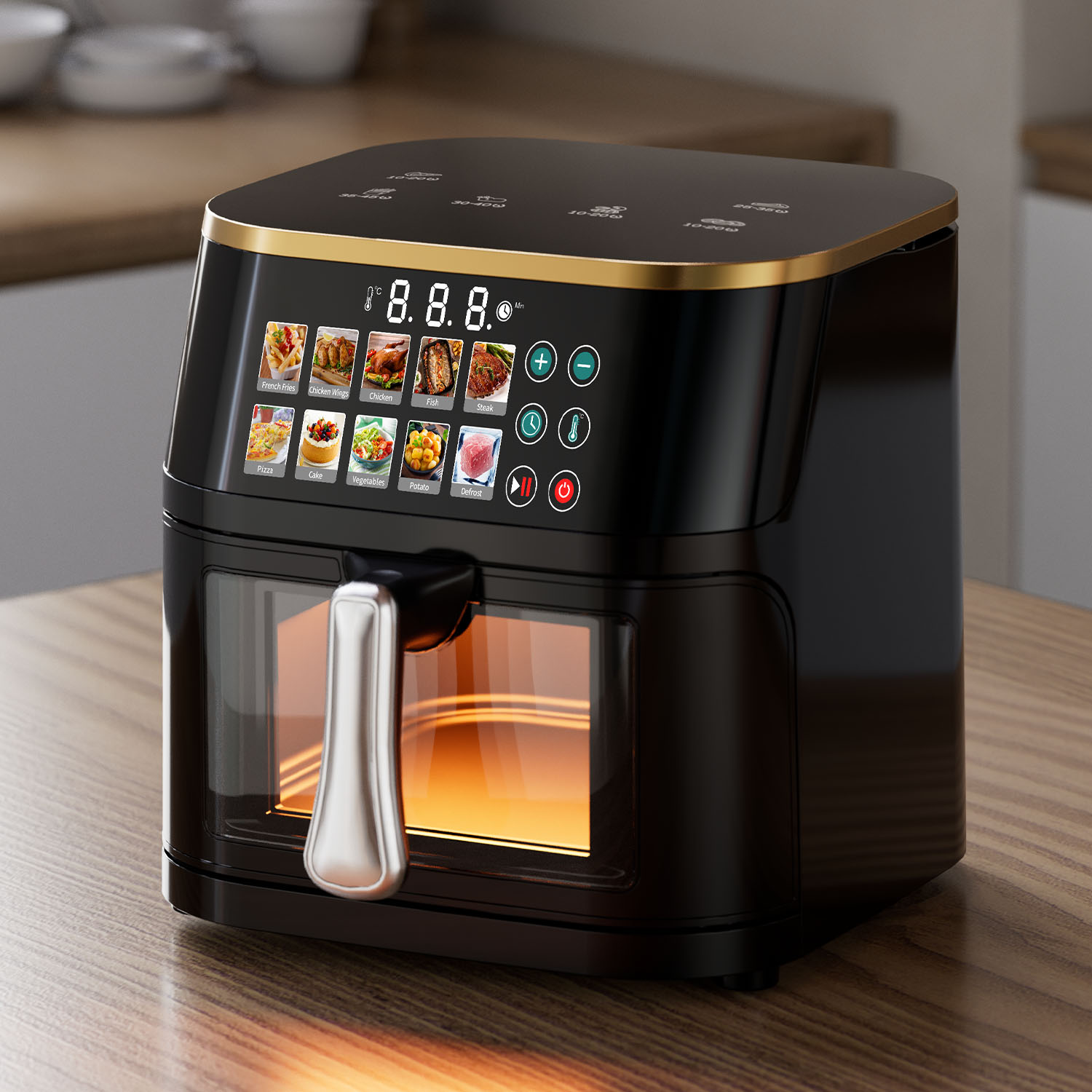 Smart Digital Air Fryer Oven 6L 8L 12L 14L Large Capacity For Home Multi-function Hot Air Fryer
