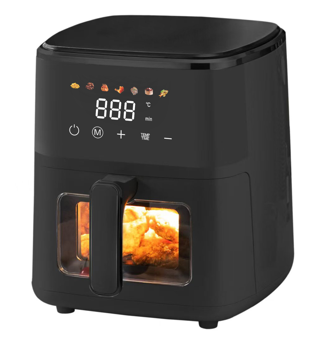 AF501D 5L Digital Electric Air Fryer with Double Basket Non-Stick PTFE Overheat Protection Energy Class a for EU Market