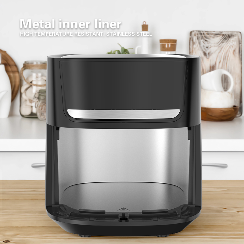 Best Kitchen Black Large Size High Quality 6.5L Smart Wifi Visual Oil Free and Air Deep Fryer Air Fryer Oven