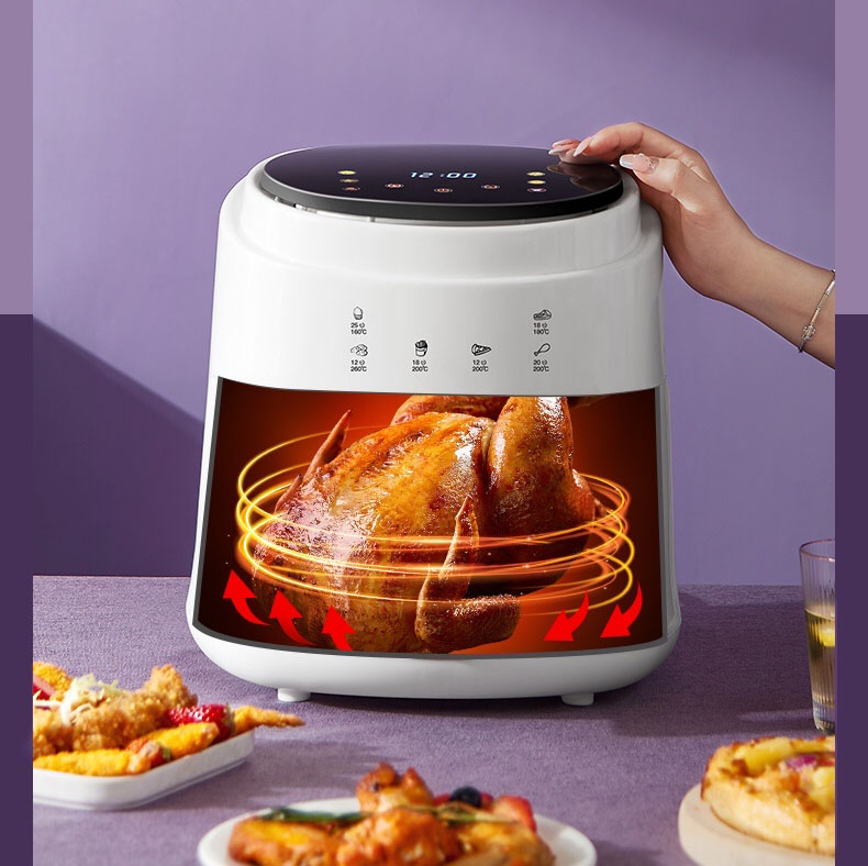 Digital Air Fryer 8L Smart Touch Screen Electric Deep Fryer Oil-Free Hot Air Fryer for Household in Stock Product