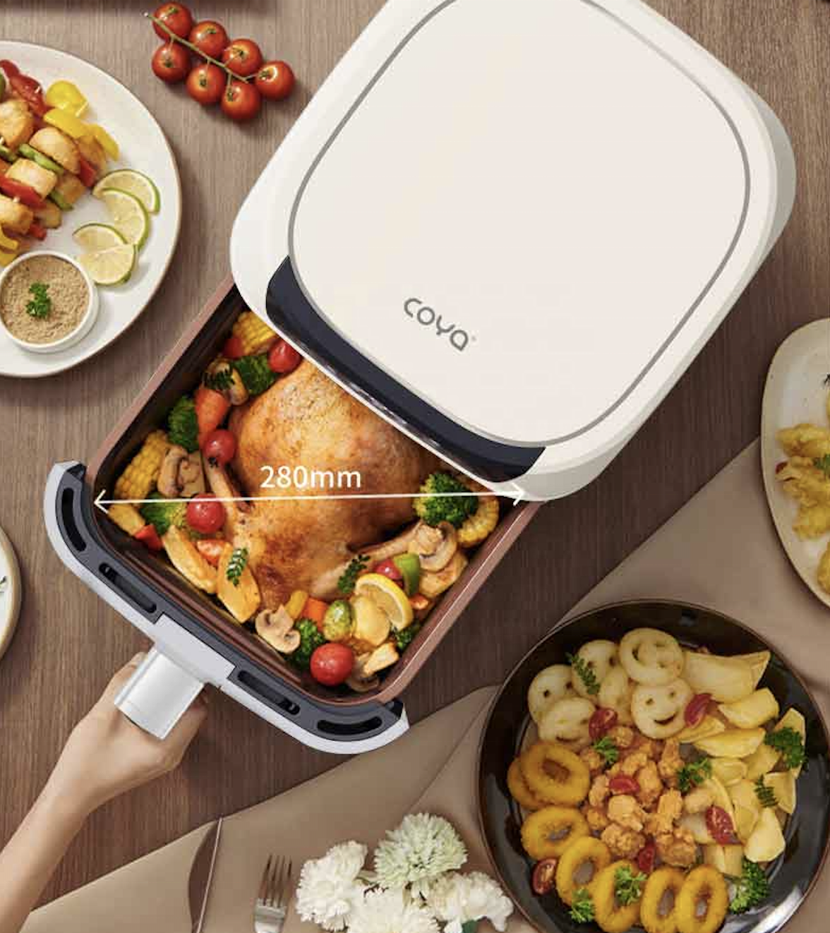 New Design 6.5l Smart Air Fryer Nonstick Oil Free Deep Fryer French Fries Multifunctional Air Fryers