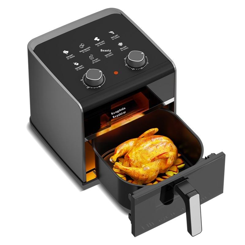 4L 1200W Air Fryer with Mechanical Knob Control - Accurate Temperature (80-200&deg;C) &amp; Timer for Healthier Frying and Roasting