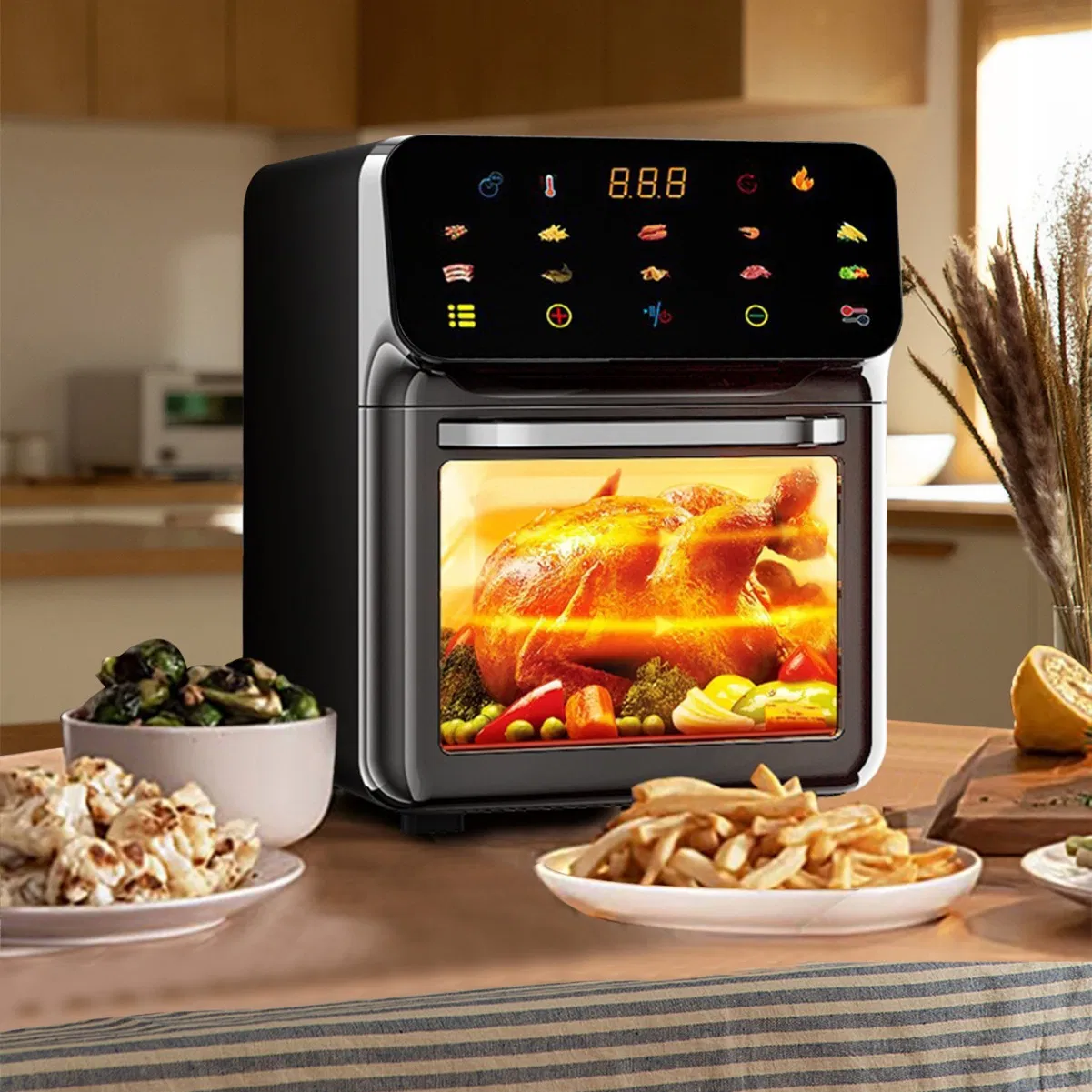 Commercial Stainless Steel Air Fryer 15L 1350W Dual Restaurant Catering Heavy Duty