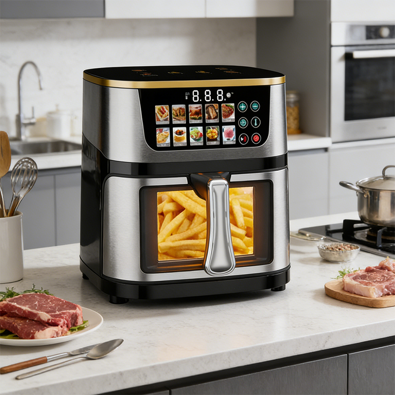 New 5L 6L 7L 8L 12L Oil Free Fryer Electric Deep Digital Rapid Air Fryer Stainless Steel Smart air Fryer CE/RoHS/UL Certified