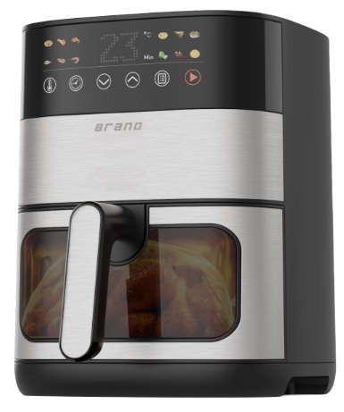 Oil Free Electric Air Fryer 5L Stainless Steel Air Fryer with 1900 Watt 110V 127V 220V Mechanic Control Temperature Adjustable